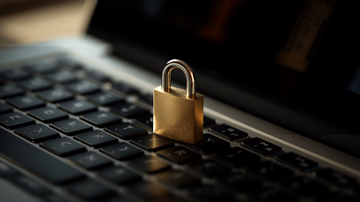 Data protection outsourcing: a padlock representing secure data handling