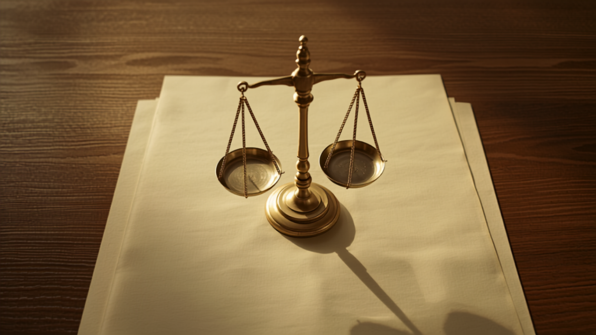 Outsource paralegal work compliantly: scales of justice representing SRA-supervised delegation